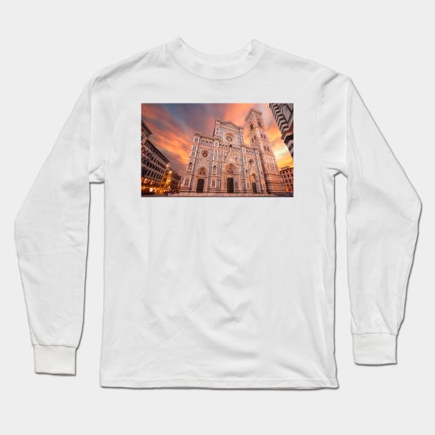 Florence Cathedral Long Sleeve T-Shirt by jswolfphoto